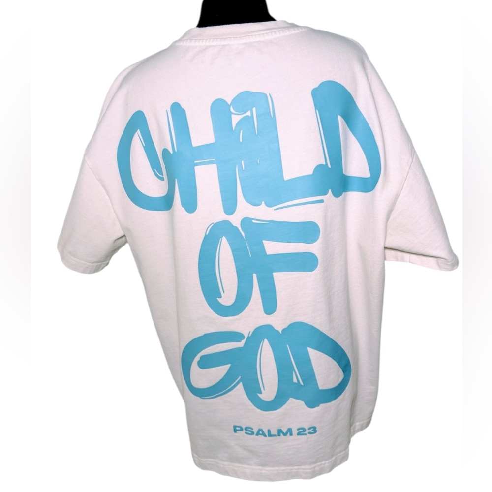 Child Of God Large Heavy Weight 100% Cotton Psalm 23 B2BD TShirt NWOT